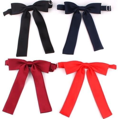 New Solid Bow Ties For Women Polyester Cravats Fashion Bowtie for Party Groom Butterfly Adult Black Red Bowties