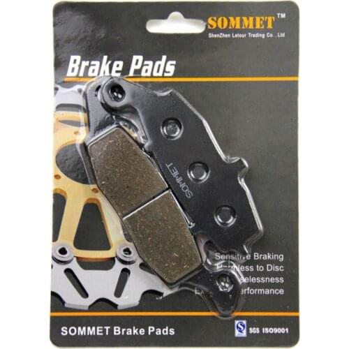 SOMMET Motorcycle Front Left Brake Pads Disks for Kawasaki VN1500 Nomad (99-03)/VN 1500 Vulcan Nomad (01-05) LT229