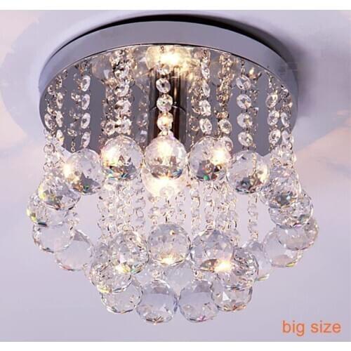 Aisle porch lamp Creative foyer lights K9 crystal ceiling lights Crystal ball passage lamps Modern simple art DECO indoor lights