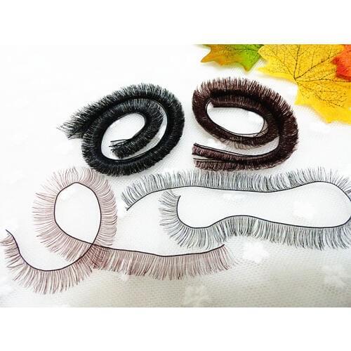 DIY Eyelashes for BJD SD Reborn Doll Black White Brown 3Colors Eye Lashes for 1/3 1/4 1/6 Dolls Eyelash 1cm*20cm 50Pcs/Lot