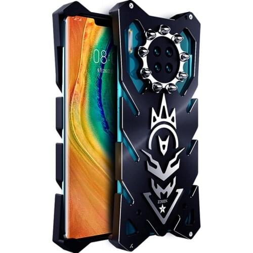 Luxury Armor Metal Aluminum CNC technology manufacturing Cover For Huawei Mate 30 Pro case Bullet Bracket Phone shell