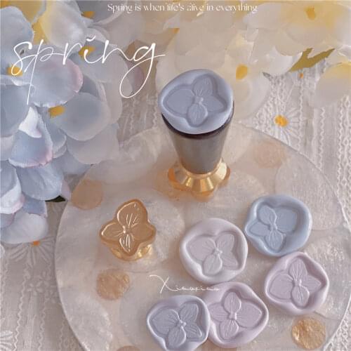 Hydrangea Custom Irregular Stamp Head Multiple Layers Wax Seal Heads Stamps Postage Journal Package Wedding Gifts Envelope Tools