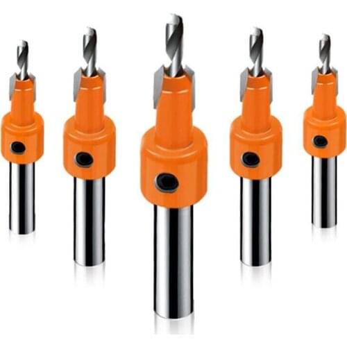 Woodworking countersunk head drill taper hole drill alloy head screw step drill wood self tapping screw installation step drill