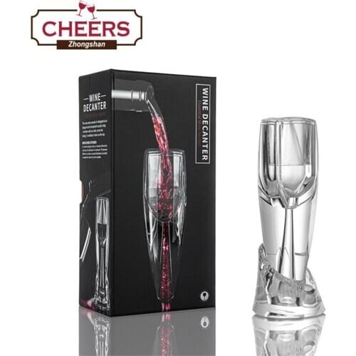 Magic Fast Transparent Clear Red Wine sobering Aerator Cup Quick Decanter Cup Crystal Decanters Dispenser Tools with Gift Box