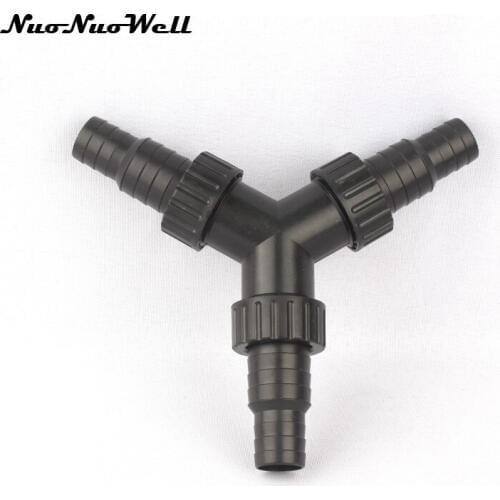 1pcs NuoNuoWell Plastic 20mm(1/2") 25mm(3/4") Hose Y Tee Connector Air Pump Pipe Adapter Aquarium Fittings Fish Tank Joint