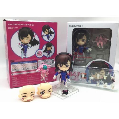 10CM Game Q version Overwatched D.Va 847 # Classic Skin Edition PVC Action Figures Model Toys Gift Doll