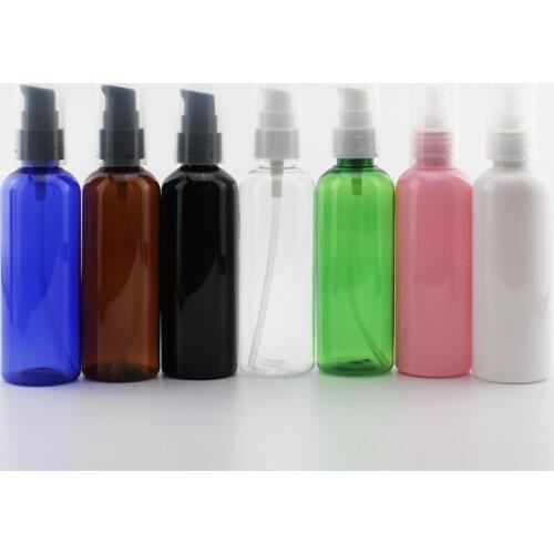 100ml 50pcs Empty Lotion Cream Pump Travel Plastic Bottle PET Cosmetic Cream Packaging Container Treatment Pump Dispenser 3.4 OZ