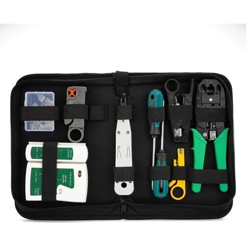 12 in 1 Ethernet Cat5 Cat6 Repair tool set Cable Tester RJ45 RJ11 RJ12 lan Hand Tool Set Crimping networking tool kit