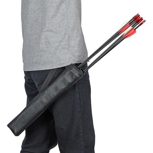 2 Tubes Arrow Quiver Belt Clip Hip Arrow Quiver Holder Bag Training Bow Belt Quiver Archery for Right & Left Hand