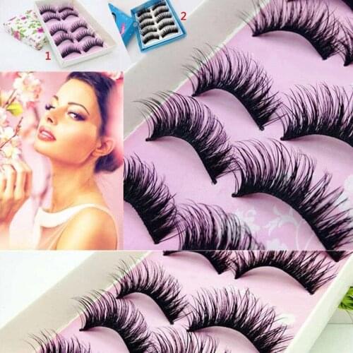 5 Pairs False Eyelash Natural Long Black Eye Lashes Makeup Thick Fake Eyelashes MA