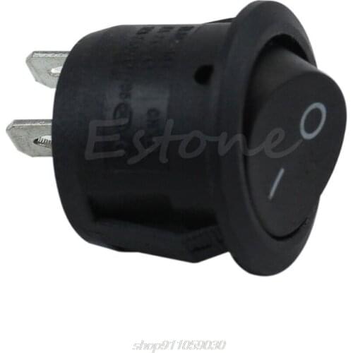 5pcs Round 2 Pin SPST ON-OFF Rocker Boat Switch 12V Snap +Waterproof Coat Hot A21 21 Dropship
