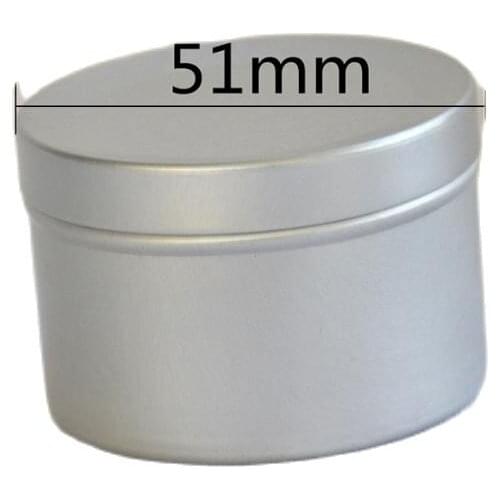 50g silver aluminum pot tin jar bottle for essence cream lip gel wax tea container skin care cosmetic packing