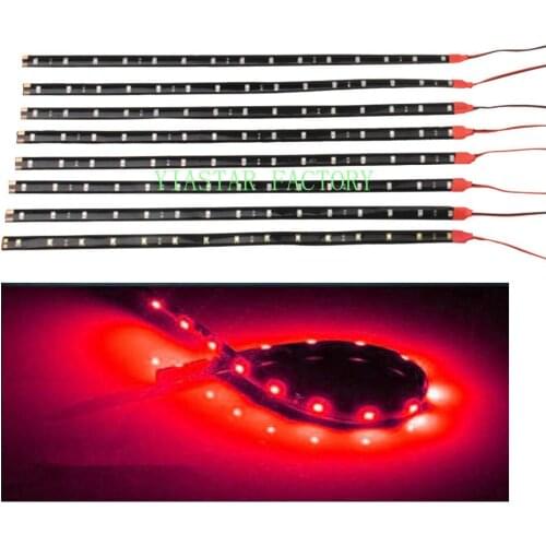 50Pcs 30cm 15SMD DRL Car LED Daytime Running Light Car LED Strip Light Waterproof Car Auto Decorative Flexible LED Light Strip