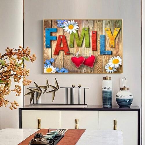 5D DIY Full Round Diamond Painting Family Cross Stitch Art Craft Home Decor