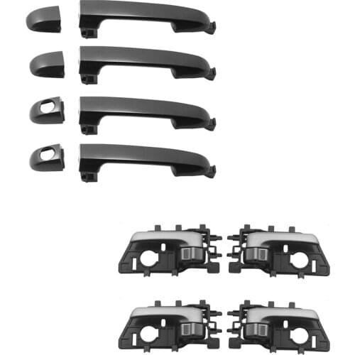 8PCS BLACK EXTERIOR GRAY INNER DOOR HANDLE For KIA CERATO 2010-2013 Koup 10-13; Cerato 09-13 82651-1M020