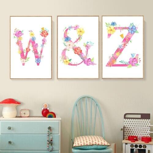 Name Custom Diamond Painting Cross Stitch 5D DIY Full Drill Letter Flower Embroidery Children Kids Name Mosaic Gift Home Decor