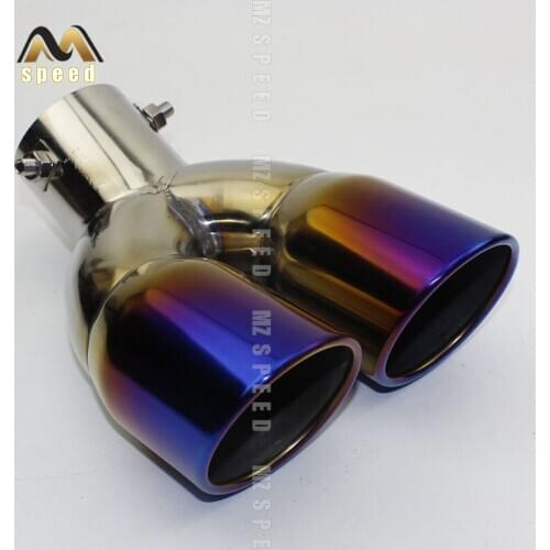 Car accessories Exhaust system Muffler Universal silver blue exhaust tip Boutique snap-type exhaust muffler