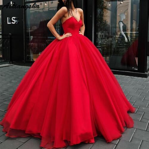Ball Gown Sweetheart Evening Dresses Corset Back Sleeveless Long Tulle Formal Party Gowns Robe De Soiree