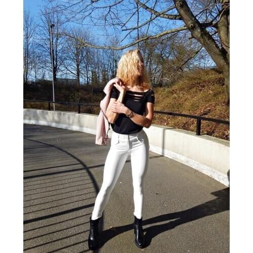 Four Ways Stretchable Womens White Faux Leather Pants Pu Leather Leggings Sport Women Fitness Girls Warm Skinny Slim Push Up