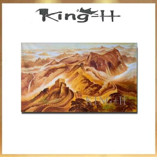 Frameless knife in Beijing Great Wall oil painting in ancient China hotel decorated hall big club oil gallery quality office sof