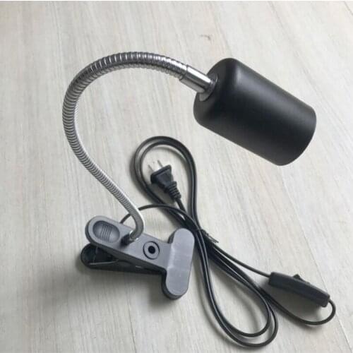 E27 Plant Growth Lamp Base for Tortoise Heating Lighting Universal Variable Direction Lamp Holder with Clip 50pcs