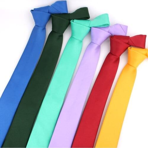 Slim Cotton Neck Ties for Men Casual Suits Skinny Tie Gravatas Candy Color Mens Neckties For Business Wedding Men Ties