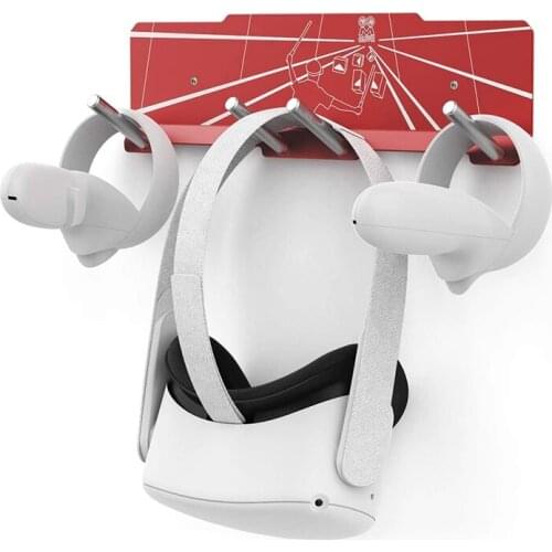 VR Headset and Controllers Wall Mount Storage Hook Stand for Oculus Quest 2/1,Rift S,Valve Index,HTC Vive, Elite