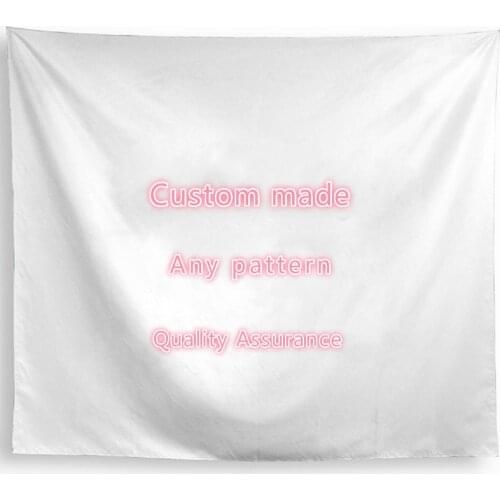 Custom Tapestry Wall Decor DIY Customized Home Decorative Room Decor Square Printing Peachskin Tapestry Room Decoration Tapiz