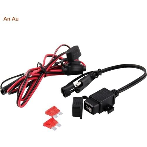 Hot sale waterproof motorcycle accessories 12V USB mobile phone GPS charger adapter embedded fuse