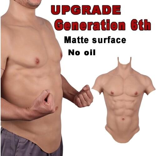 Artificial Realistic fake muscle Vest Bodysuit Realistic Chest Muscle for Man Actor Cosplay Upper Piece Pectoralis