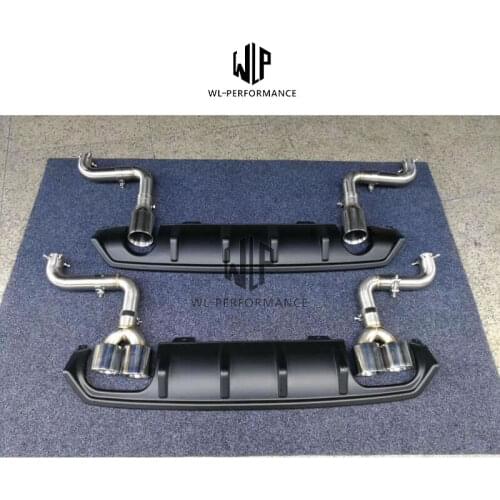 PU Car Body Kit Rear Bumper Diffuser Eexhaust Pipe Exhaust Tail Throat For Honda Civic 10TH Car Body Kit 16-17