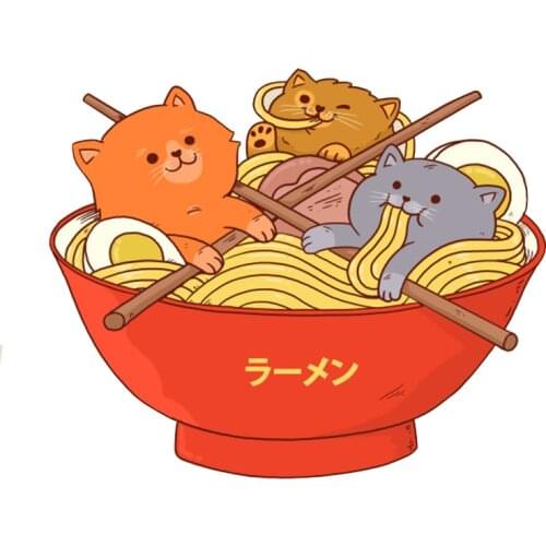 Cats eat noodle pin