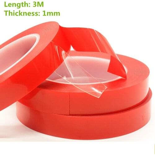 3 Meters Red High Strength Acrylic Double sided Mobile Phone Repairing Tape Adhesive Sticker Tape For phone LCD Screen Repair