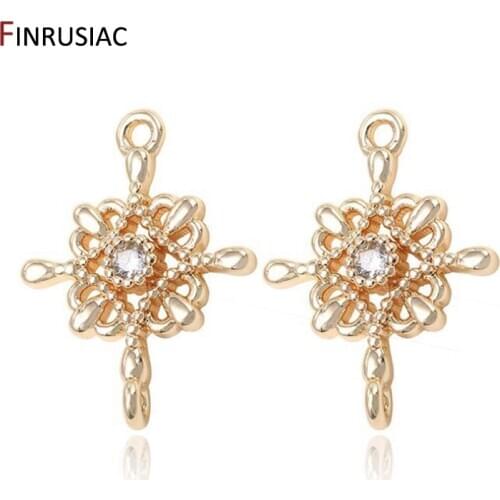 Fashion Jewelry Pendant Connector Accessories, Two rings Charms For DIY Making Earrings Necklaces Components