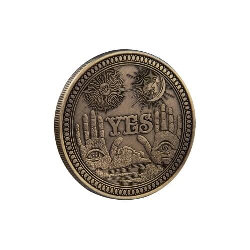 USA Morgan Dollar COIN Yes/No Ouija Gothic Prediction Decision Coin All Seeing Eye or Death Angel Nickel