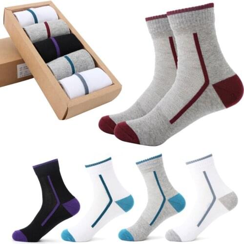 5 Pairs High Quality Men Socks Breathable Riding Bicycle Classic Business Mens Socks Summer Winter Thermal Short Sock Meias Sox