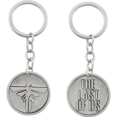 New Game The Last of Us 2 Keychain Metal Logo Key Ring Holder Beads Chain Pendant For Men Car Jewelry llavero Porte Clef Kolye