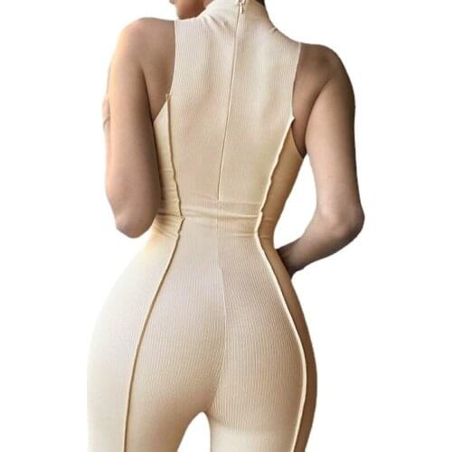 Slim Breathable Sporty Female Summer Clothing Hot New Sleeveless Jumpsuit Women Casual Sportswear Sexy Hip Lift Fitness Clothes
