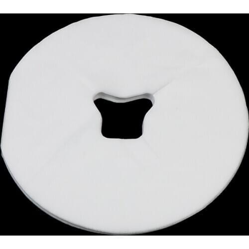 100pcs/set Disposable Spa Pillow Cover Non Woven Fabric Face Pad SPA Gel Face Rest Overlay Pad Massage Table Face Hole Cover