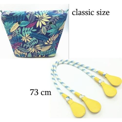 1 set lining Zipper Pocket For Classic for Obag Canvas insert and handle 2021