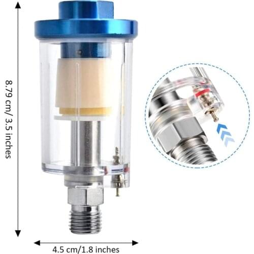 Qukpa Oil Water Separator Air Compressor Filter Accessories Small Pneumatic Spray Gun Regulator Paint Spray Gun Filter 1/4 Inch