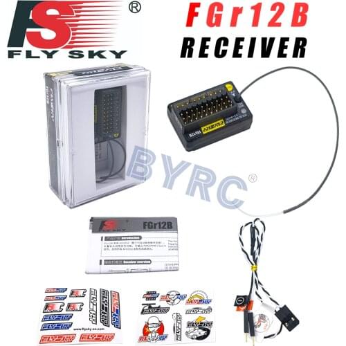 FLYSKY FGr12B 2.4GHz 12CH RC Receiver PWM PPM Ibus for AFHDS3 Transmitters RF Modules PL18/ NB4 /NB4 Lite RC Car Boat Vehicle