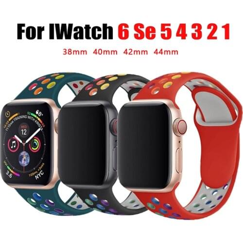 Strap for Apple Watch Band 44mm 40mm 42mm 38mm Silicone Iwatch Band Pride Edition Bracelet Apple Watch 6 5 4 Se Iwatch Correa