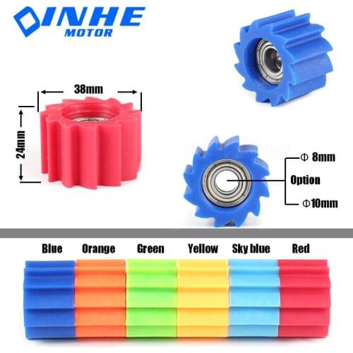 8mm 10mm Motorcycle Drive Chain Pulley Roller Slider Tensioner Wheel Guide For KTM HONDA YAMAHA KAWASAKI SUZUKI CRF YZF EXC RM