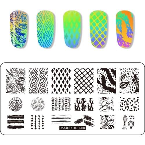 Major Dijit Nail Stamping Plates Spring Flower Nail Template Underwater World Stamp Nail Art Stamp Image Template