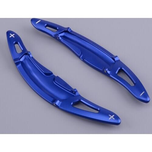 Blue Car Steering Wheel Shift Paddle Shifter Extension Aluminum Alloy fit for Porsche Panamera Cayenne Macan 718 911 918