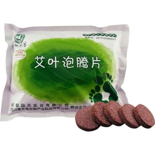 Herbal Mugwort Foot Soaking Powder Wormwood Effervescent Foot Bath Powder Packing Foot Soaking Tablet