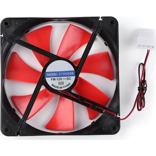 12V 4 Pin 140mm DC Silent CPU Cooling Fan High Airflow 2300RPM Speed Adjustable Computer Cooler Quiet for PC Chassis