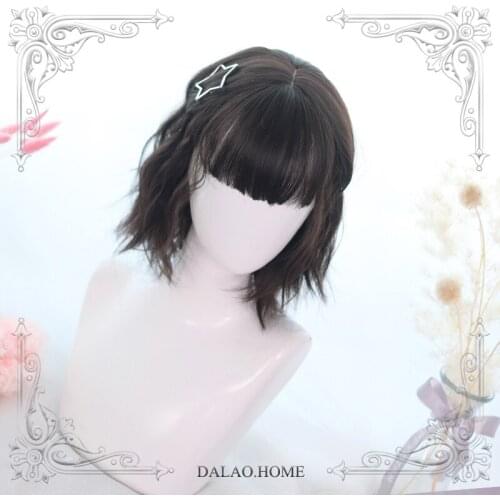 High Quality Soft Girl Lolita Sense Of Layered Design Wig Short Hair Costume Party
