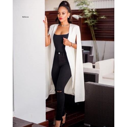 Women Long Coat Cloak Cape Blazer Suit Jacket Trench Poncho Outwear Tops Casual Formal Solid Lady Loose Capes Ponchos